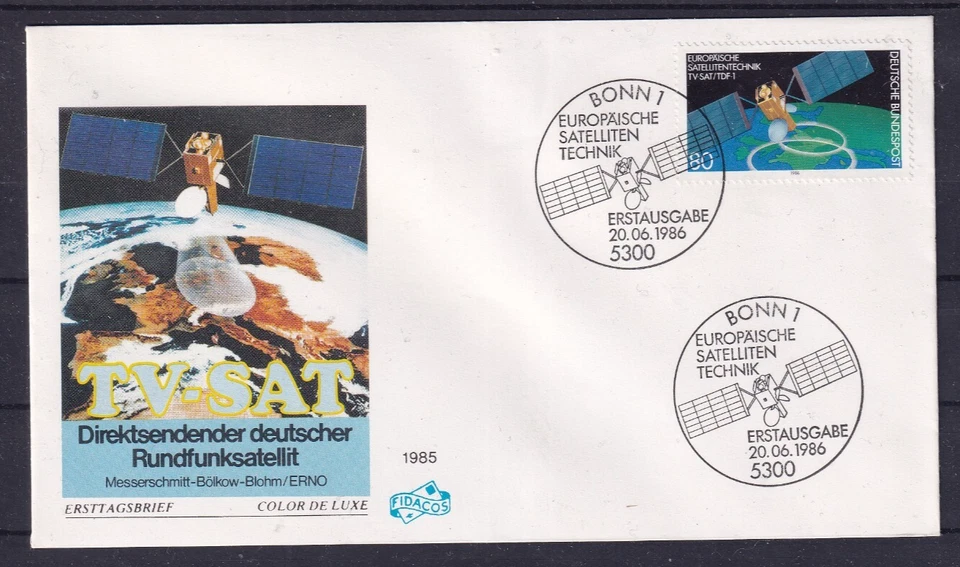 Bundesrepublik FDC 1290 SC 1467 European Satellite technology - Image 1 of 1