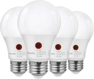 Bombillas LED Sensoras De Anochecer a Amanecer 9W 800LM 5000K 60W 4 Unidades - Picture 1 of 12