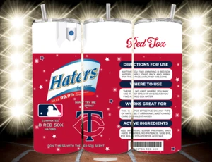 Minnesota Twins Stainless Steel MLB Tumbler/ Straw 20 Oz Haters Be Gone - Picture 1 of 3