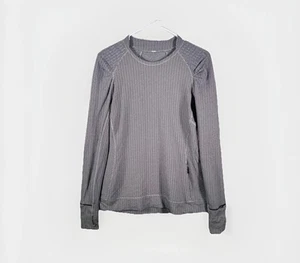 Camisa deportiva LULULEMON Think Fast manga larga para mujer talla 10 espiga - Imagen 1 de 11
