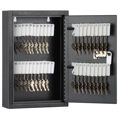 KYODOLED Locking Key Cabinet, 40 Key Storage Lock Box with Code, Key Box Wall... - Image 1 of 4