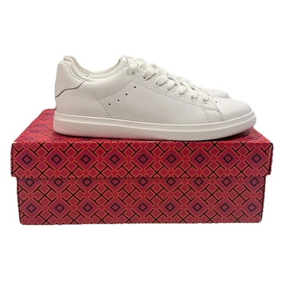Tory Burch Howell Court Smooth Sneakers Women’s Size 6 Titanium White - Image 1 of 4