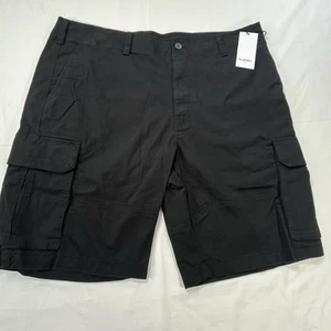 Cargo Shorts Men's 42 Black Cotton Stretch 11" Inseam Goodfellow & Co New - Picture 1 of 8