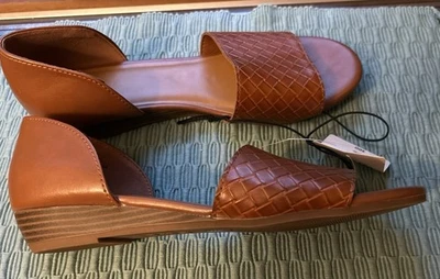 Sandalias de cuña a.n.a para mujer Pearlman marrón talla 9 nuevas con etiquetas Foto 1 de 4