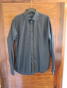 Ben Sherman - Long Sleeved Patterned Shirt - Black & Blue - 15.5" Collar - Picture 1 of 3