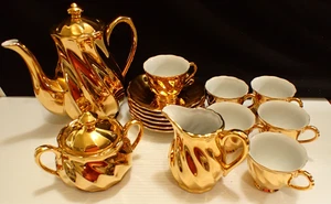 Vintage Avondale China Australia Gold Plated China Coffee Set - Gold Plate - Picture 1 of 23