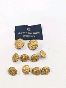 BROOKS BROTHERS REPLACEMENT BUTTONS set of 10 WATERBURY blazer suit madison gold - Picture 1 of 3