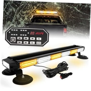 Barra de luces estroboscópicas LED de emergencia para techo de 26 pulgadas 126 con controlador ámbar/blanco - Imagen 1 de 7