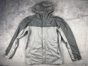 Marmot Jacket Mens Large Gray Precip Eco Rain Coat Waterproof Hiking - Picture 1 of 11