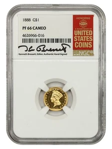 1888 G$1 NGC PR66CAM - Gold Dollar - Amazing Gem Proof - Picture 1 of 4