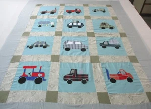 Handarbeit Maschine Nähen Baumwolle Patchwork Applikation 46"x 58" Quilt Top - Bild 1 von 24