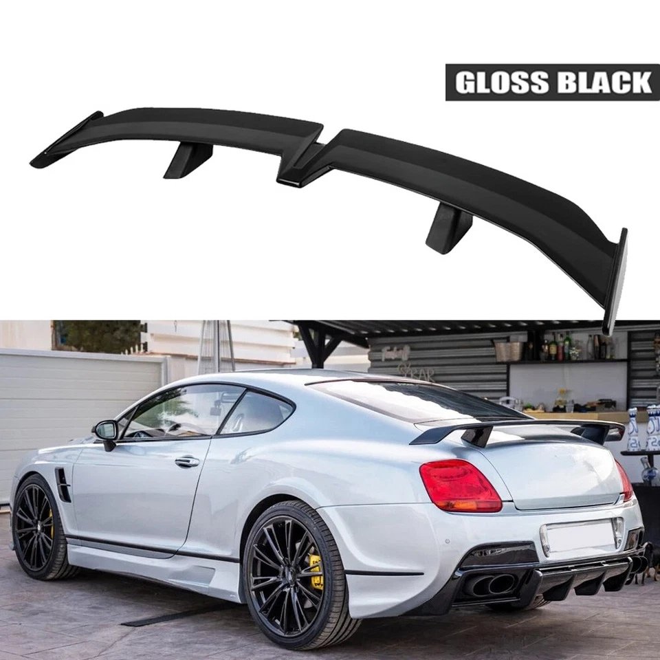 For Bentley GT 55" Rear Trunk Spoiler PRO Racing Rear GT Wing Gloss Black - Изображение 1 из 4