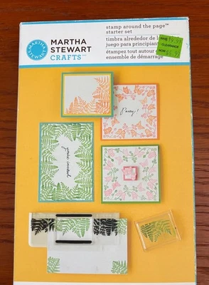 Martha Stewart Stamp Around The Page Starter Set Ferns and Butterflies - Image 1 of 3