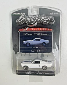 Bloque de subasta Greenlight Barrett-Jackson 1967 Shelby GT500 Fastback blanco 2007 - Imagen 1 de 2
