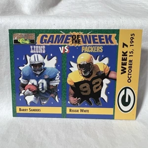 Green Bay Packers REGGIE WHITE 1995 PRO LINE GAME OF THE WEEK #H-01 Barry Sander - Picture 1 of 2