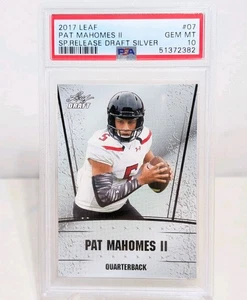 2017 Leaf #07 Pat Mahomes II Rookie SP Release Draft Silver PSA 10 Gem Mint - Picture 1 of 2