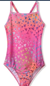 TENVDA Girls One Piece Swimsuits Sport Halter Swimwear Beach Bathing Suit 10-12 - Picture 1 of 6