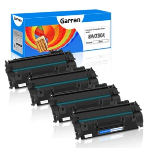 4 CF280A Toner Cartridge Compatible for HP 80A LaserJet Pro 400 M401d dw M401dne - Picture 1 of 12