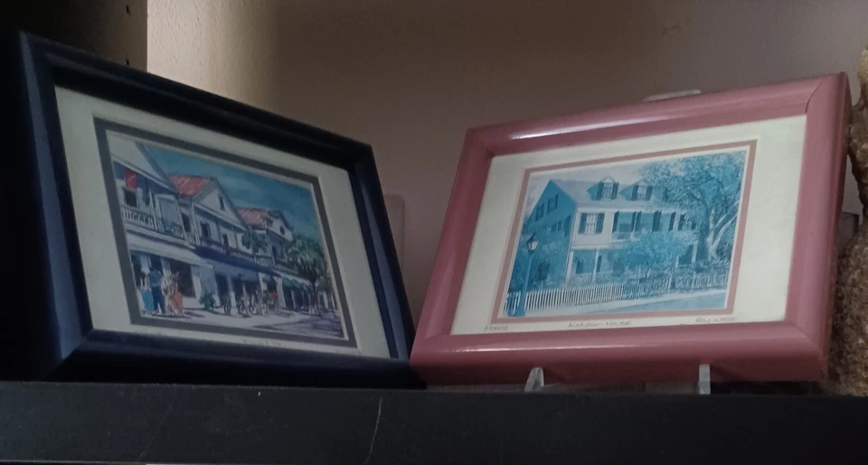 A  Due dipinti d'artista USA di Key West la DX è casa Heminguein a Ky West. - Immagine 1 di 1