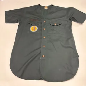 VTG 60s Boy Scouts Venturing Uniform Shirt bsa vented Nylon Unisex - Picture 1 of 7