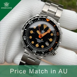Steeldive SD1975, TUNA, NH35, Sapphire, 'Honeycomb', Diving, 3-Link Bracelet - Bild 1 von 15