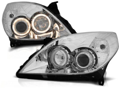 2X Faros Angel Eyes Para Opel Vectra C / Signum Facelift Bj. 05-08 Cromo - Imagen 1 de 2