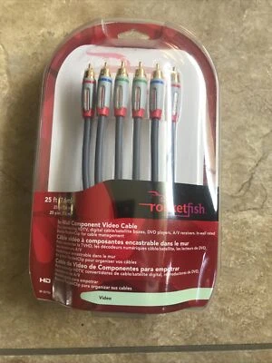 Cable de video componente Rocketfish 25 pies HDTV digital DVD satélite D1 Foto 1 de 4