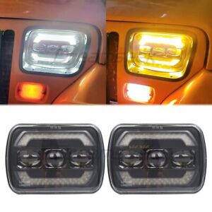 5x7 Pouces LED Phare Haute Basse Lumière DRL Clignotant pour Jeep Wrangler GMC