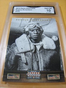 EUGENE RICHARDSON TUSKEGEE AIRMEN 2012 PANINI AMERICANA  # 103 GRADED 10