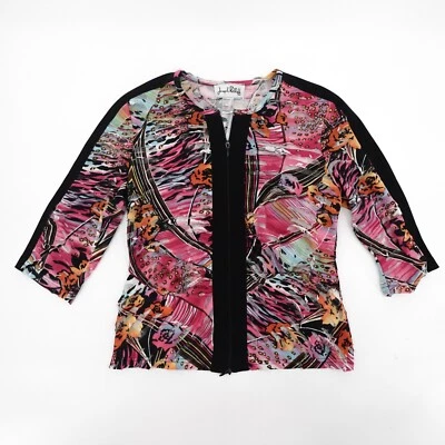 Camisa Joseph Ribkoff Mujer 8 Blusa Cremallera Completa Manga Larga Geométrica Transpirable Foto 1 de 4