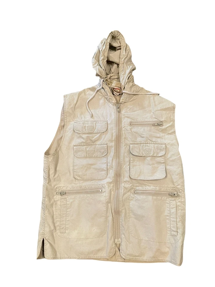 Chaleco de fotógrafo de campo Banana Republic de colección para hombre talla L beige Rn # 54023 Foto 1 de 4