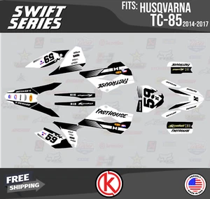 Graphics Kit for Husqvarna TC85 2014 2015 2016 2017 Swift-White - Picture 1 of 6