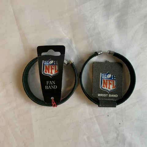 (2) New York Jets NFL Fan Band Wrist Band Bracelets Cover