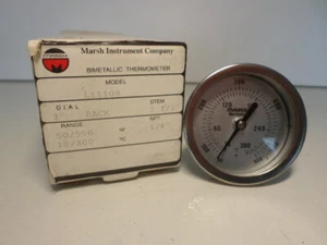 Marsh L11108 Thermometer 50 ° F bis 550 ° F (10 ° C bis 300 ° F) 2-1/2" Schaft 1/4" NPT  - Bild 1 von 3