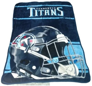 NFL Tennessee Titans Singular Design Large Fleece Throw Blanket 48" X 60" NEW - Picture 1 of 3