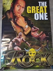 Poster Vintage WWF 2000 Dwayne The Rock Johnson The Great One Wrestling 22x34 - Foto 1 di 2