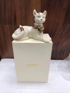 1999 Lenox Ivory Egyptian Cat Goddess Porcelain Figurine New Open Box - Picture 1 of 7