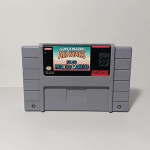 SNES Super Nintendo Super Mario All Stars + Super Mario World - Picture 1 of 4