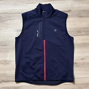 Polo Ralph Lauren RLX Men’s Large Navy Blue Performance Golf Vest EUC - Picture 1 of 3