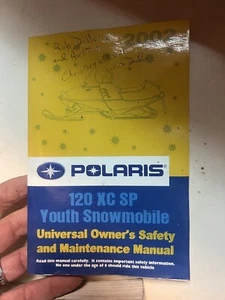 Polaris owners manual for youth snowmobile , xc120 + sp models. 1990 and up - Picture 1 of 1