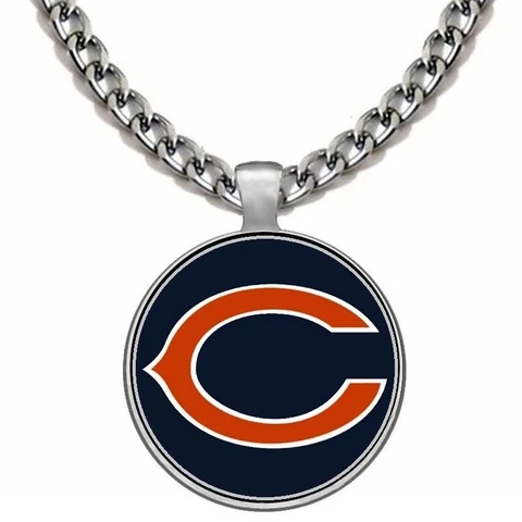 Chicago Bears Mens Womens 24" Stainless Steel Chain Pendant Necklace D5 Cover