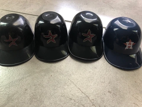Houston Astros Official MLB 8oz Mini Baseball Helmet Ice Cream Helmets - 4 pack Cover