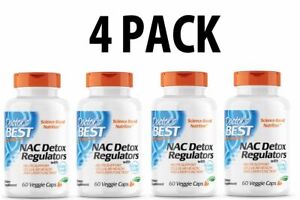 Doctor's Best NAC Detox Regulators with Seleno Excell, 4 PACK, 60 Veggie Caps ea