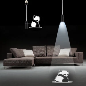 1x E26 E27 White Black Panda Decor Home Indoor LED Lamp Projector Shadow light - Picture 1 of 12
