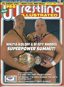 Autographed April 1987 Pro Wrestling Illustrated Auto. by Dusty Rhodes!  PSA/DNA - Picture 1 of 5
