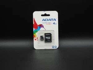 NEW ADATA Data Storage Card Micro SDHC Card 4GB with Adapter, SD Card, Class 4 - Picture 1 of 2