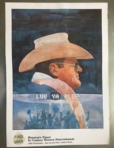 HOUSTON OILERS ~ BUM PHILLIPS ~ LUV YA BLUE ~ 1980 ORIGINAL VINTAGE 18 x 25 POSTER - Bild 1 von 1