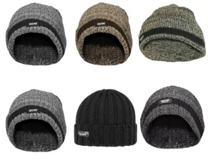 12 x Sombrero Acanalado Melange Para Hombre - Grueso Cálido Térmico Grueso Lote de Trabajo al por mayor - Imagen 1 de 1