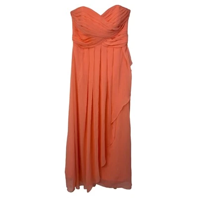 Vestido de novia largo sin tirantes David's coral talla 14 nuevo con etiquetas envolvente boda 7236 Foto 1 de 4