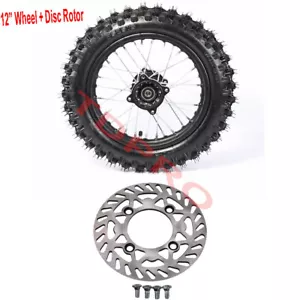80/100-12 Rear Tire Rim 12" Wheel Coolster SSR Apollo 110cc 125cc Dirt Pit Bike - Bild 1 von 8